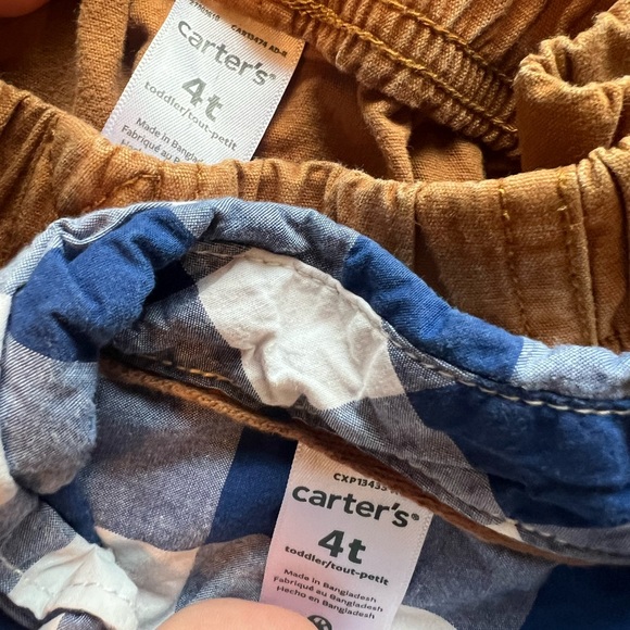 Carter Button Up Toddler Set 4t - Picture 5 of 5